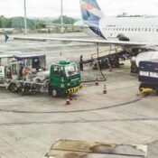 aircraft ground operations at airport terminal